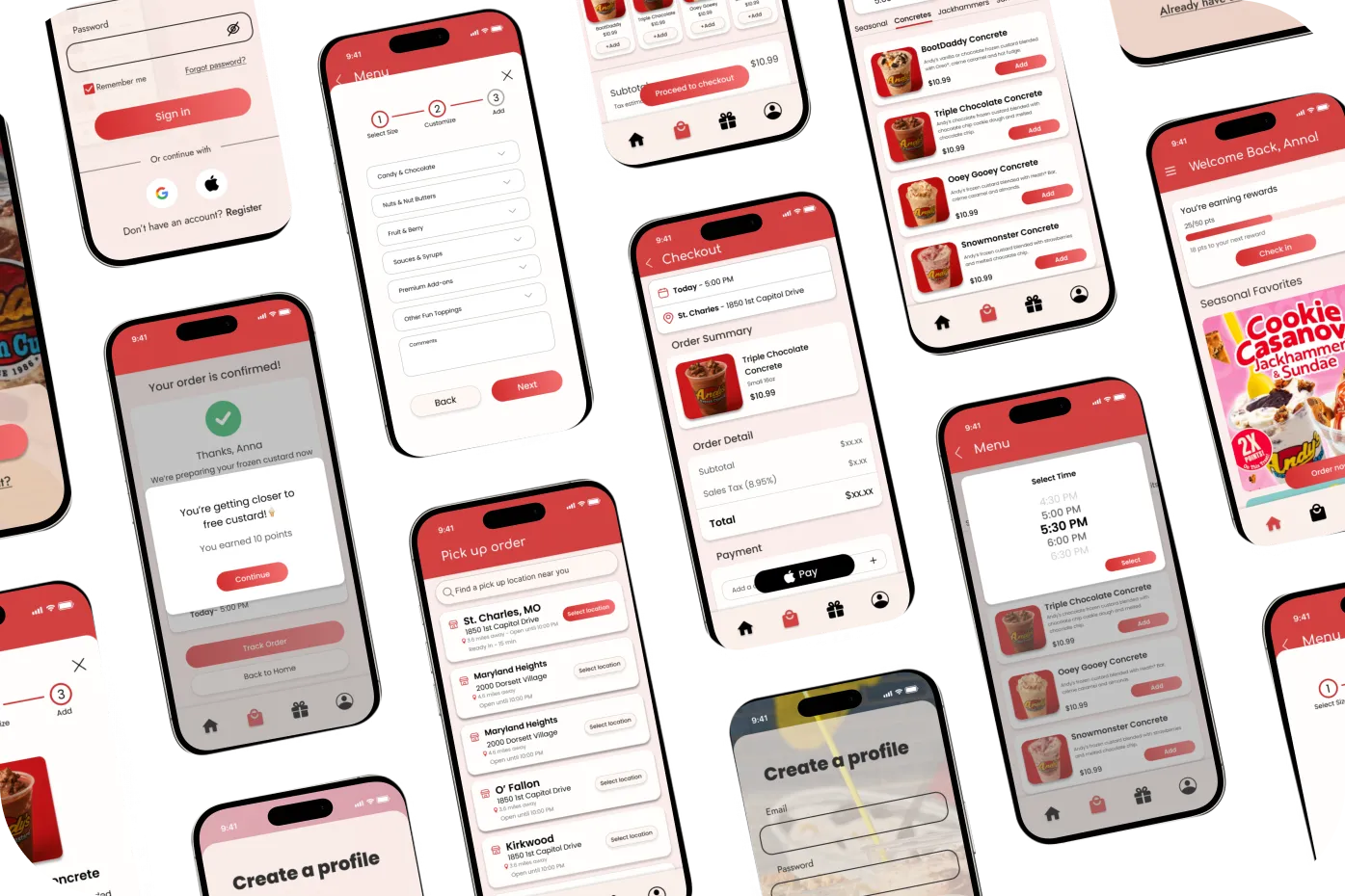 High-fidelity Wireframes
