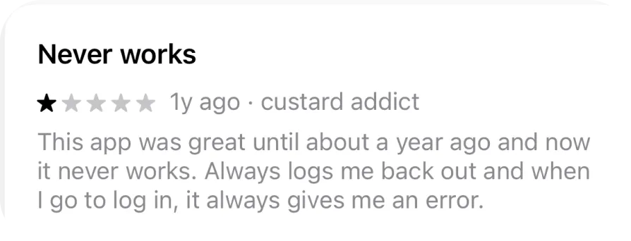 User feedback comment 10